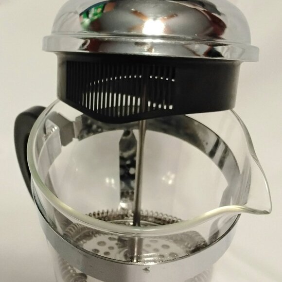 Bodum French Press Coffee Maker w/Grosche Glass Carafe 1L Chrome Frame SS Plunge - Picture 8 of 9